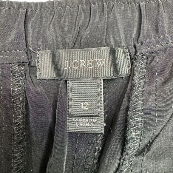 J‎ Crew Drapey Lightweight Patio Trouser Black Size 12 - Picture 5 of 9